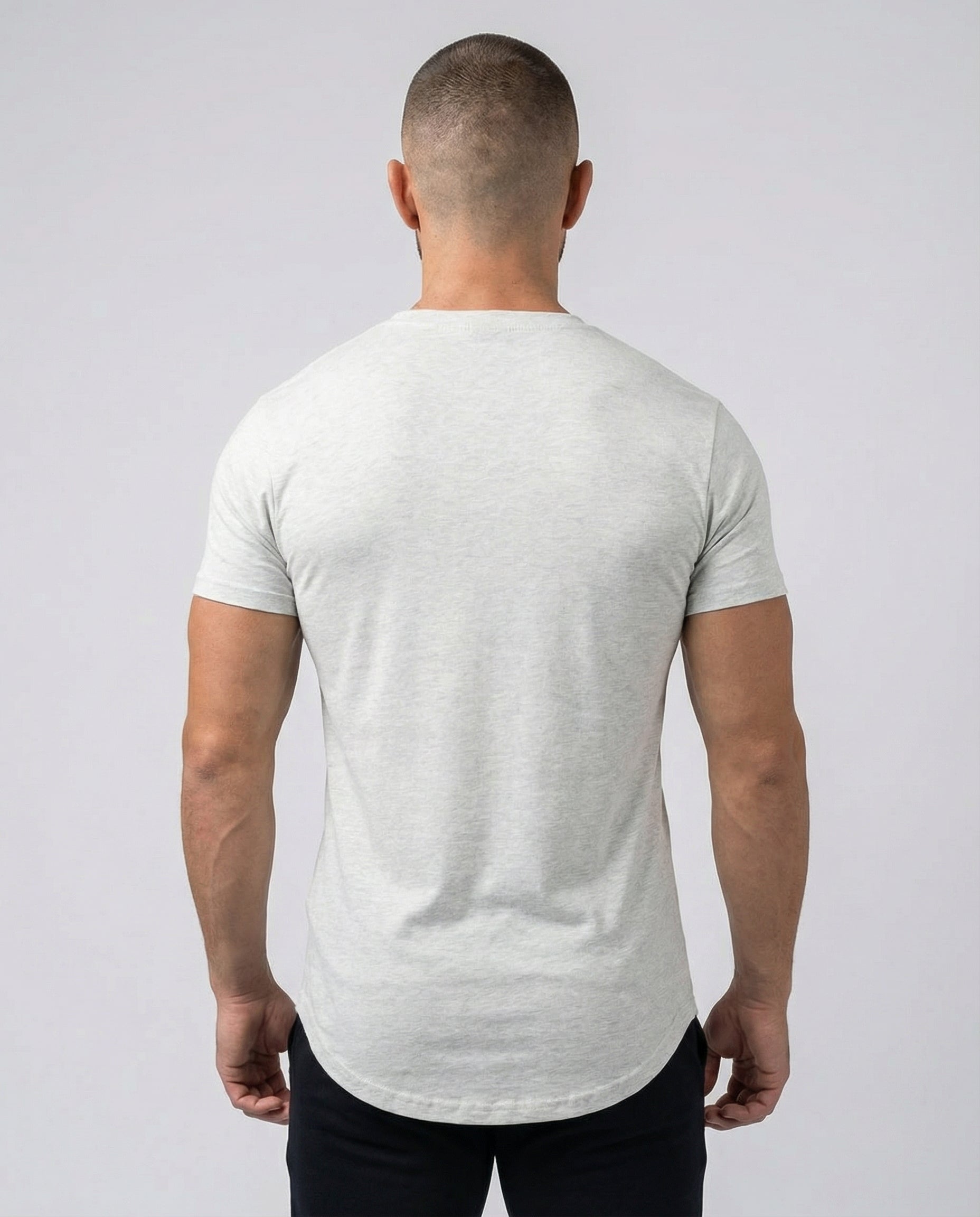 Kore Curved Hem Crew Neck Short Sleeve T-shirt-thumbmail-4