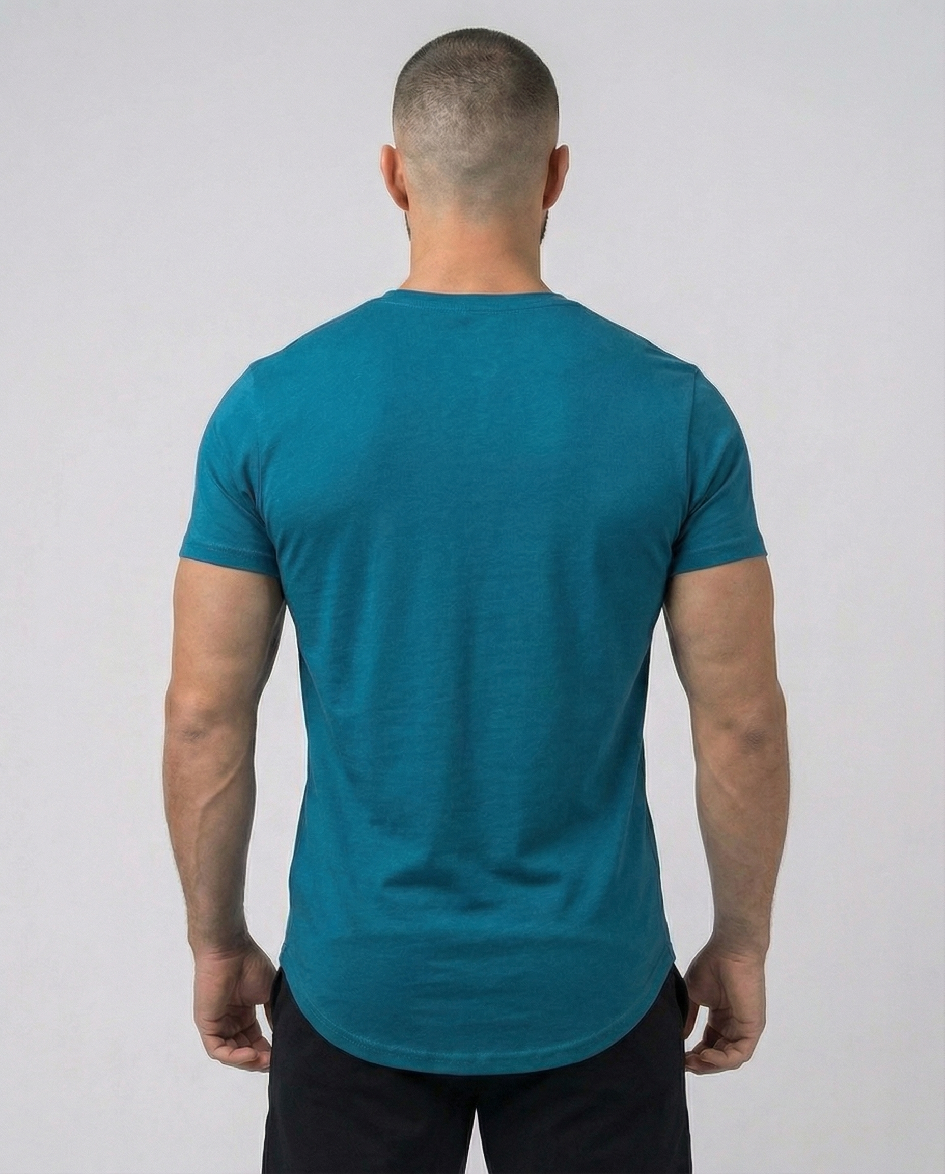Kore Curved Hem Crew Neck Short Sleeve T-shirt-thumbmail-17