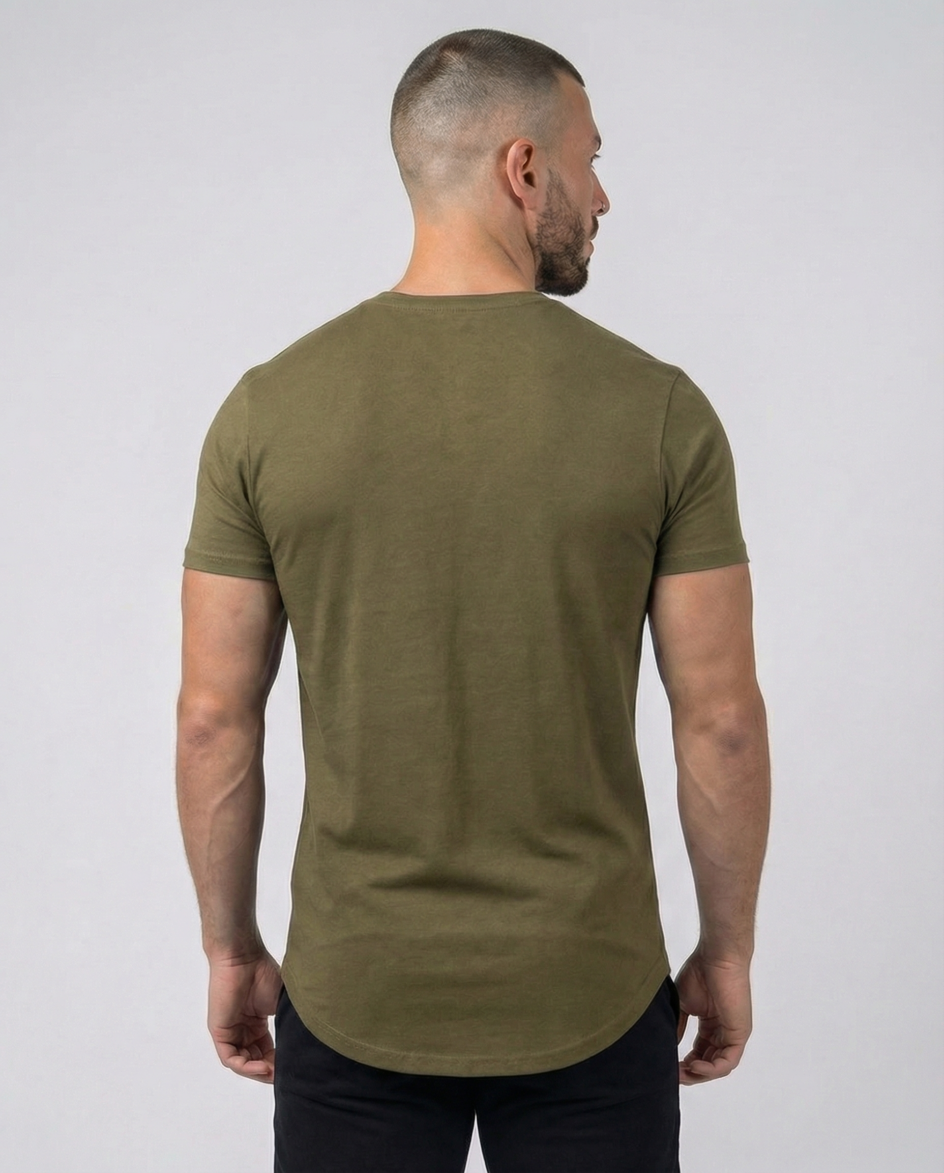 Kore Curved Hem Crew Neck Short Sleeve T-shirt-thumbmail-13