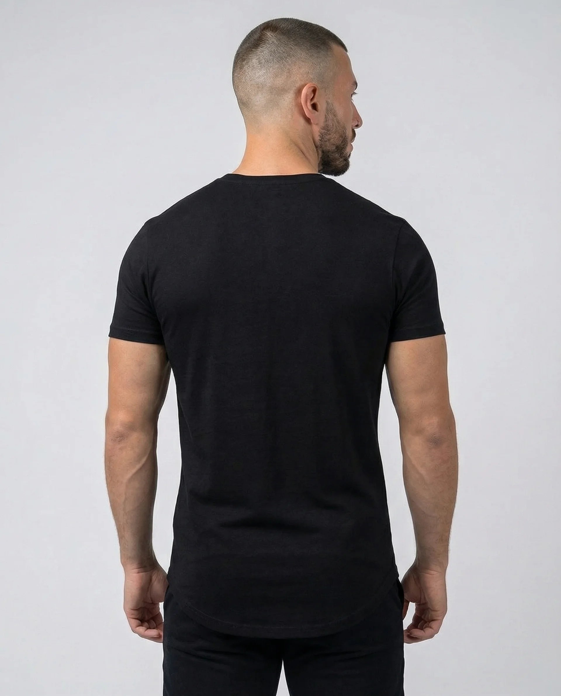 Kore Curved Hem Crew Neck Short Sleeve T-shirt-thumbmail-11