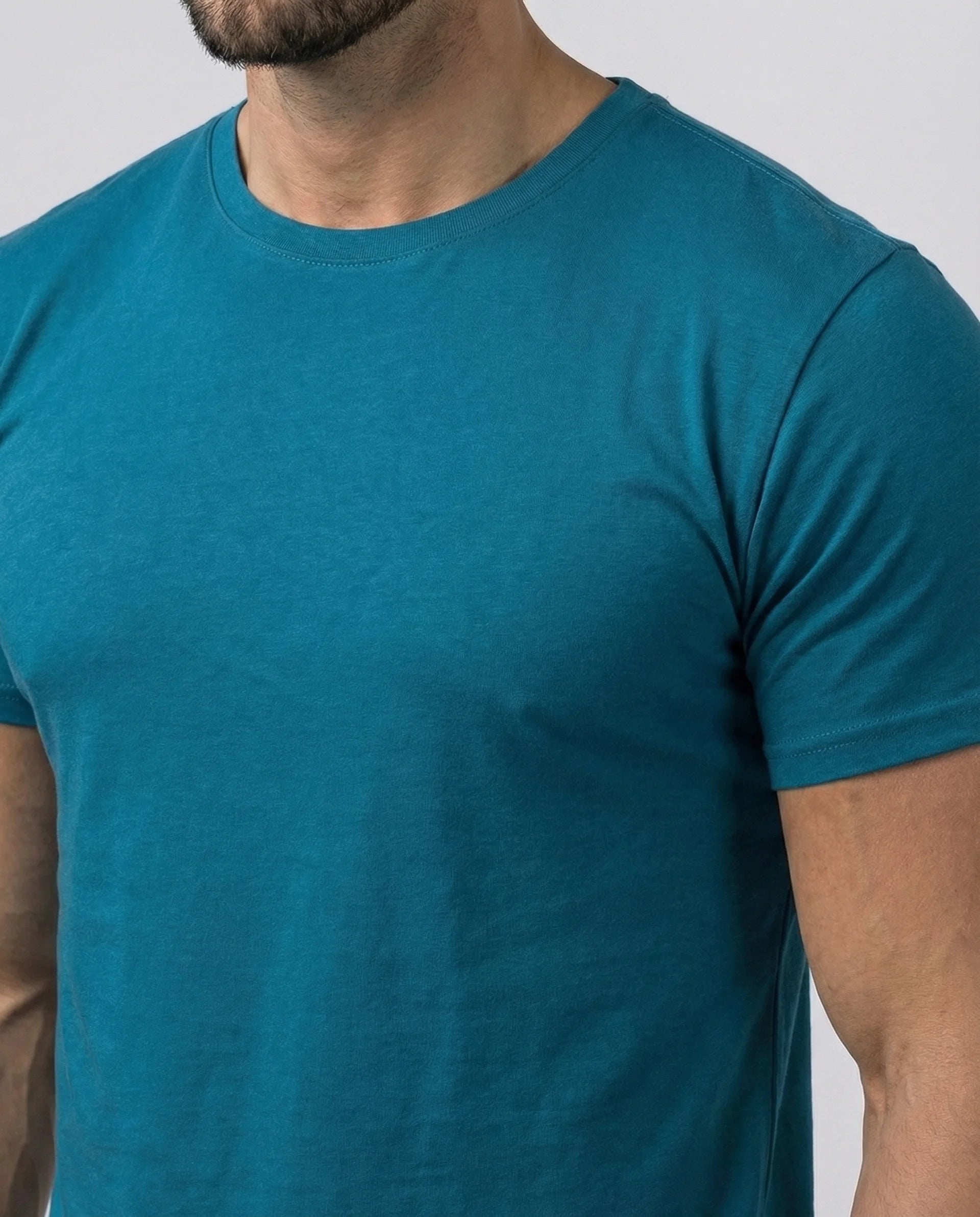 Kore Curved Hem Crew Neck Short Sleeve T-shirt-thumbmail-16