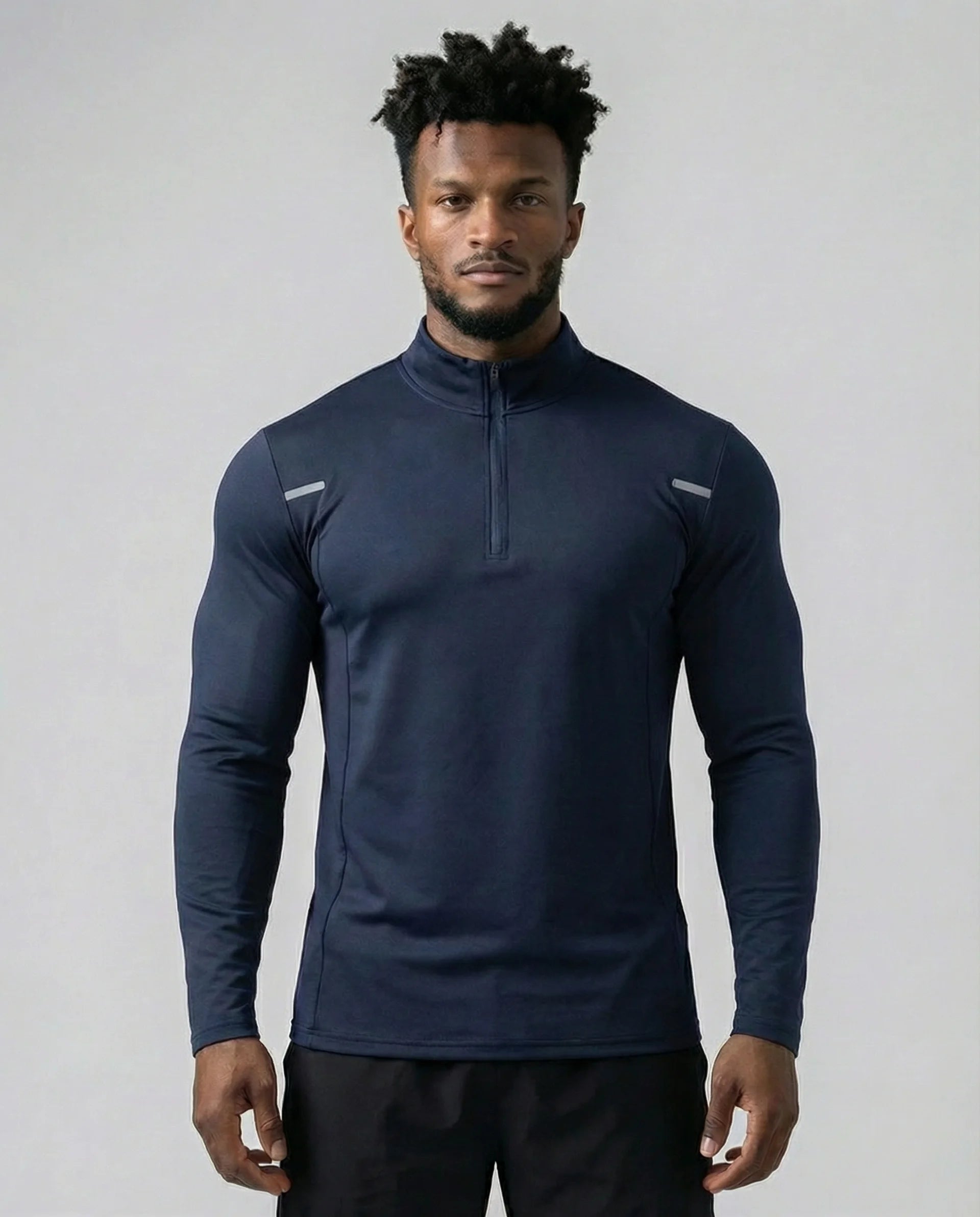 Reflective Performance Quarter-Zip Long Sleeve Top
