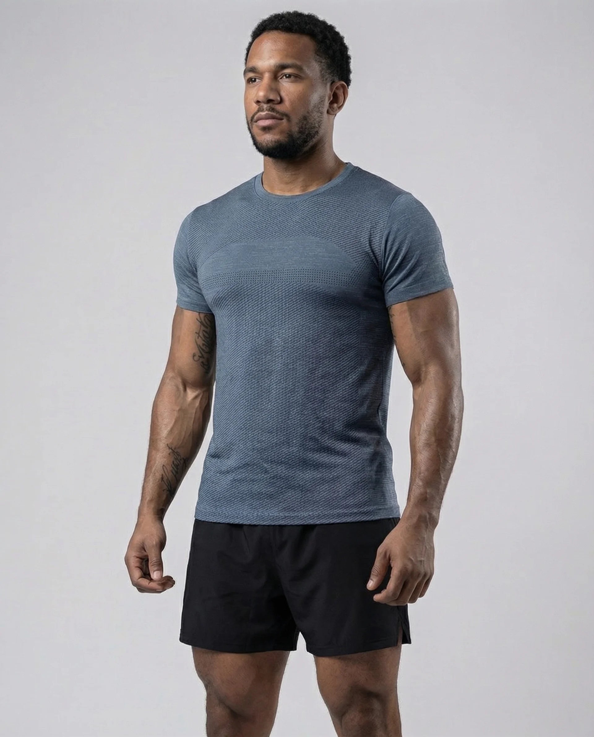 Quick Dry Short Sleeve Tee Crew Neck-thumbmail-2
