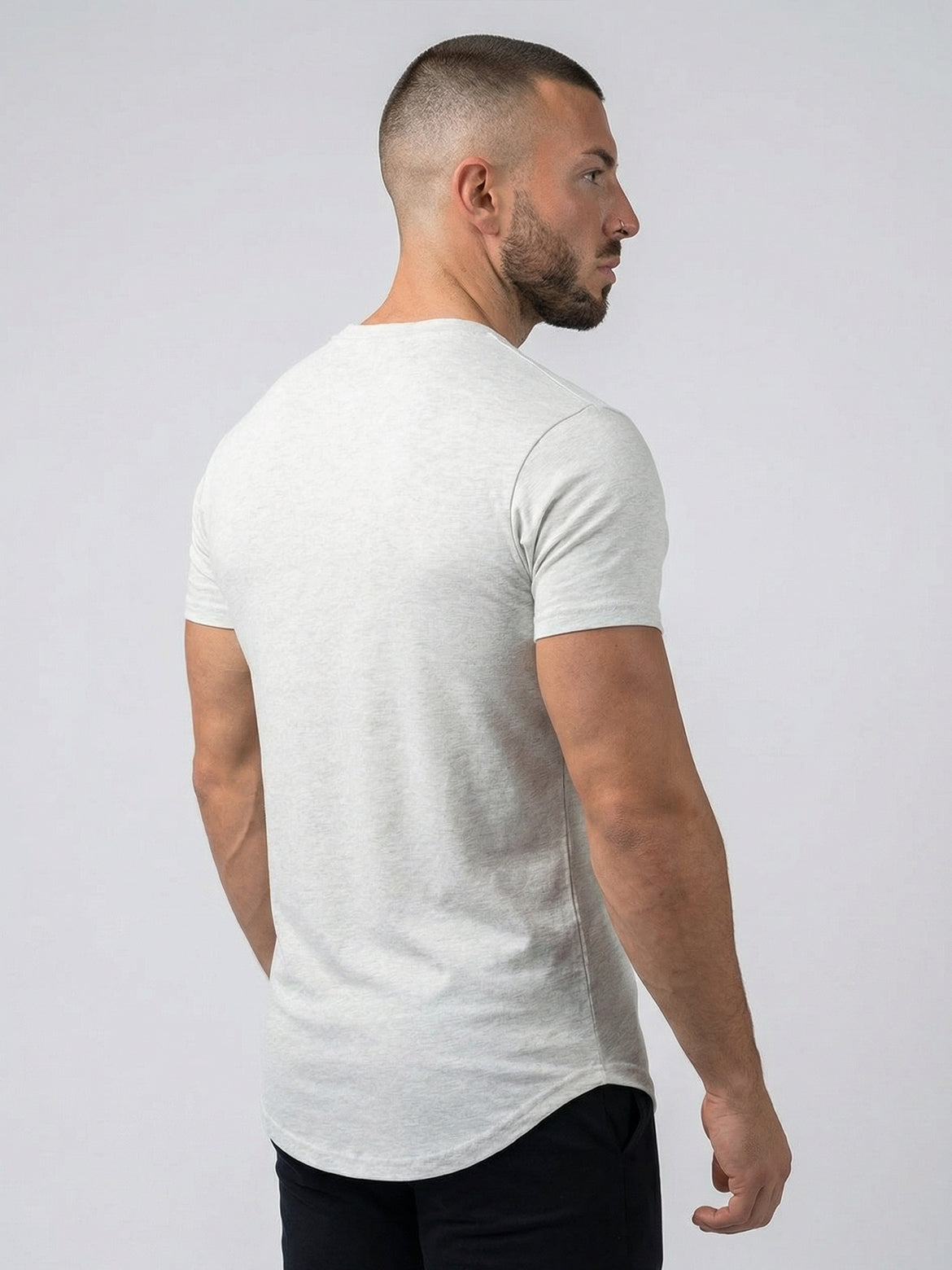 Kore Curved Hem Crew Neck Short Sleeve T-shirt